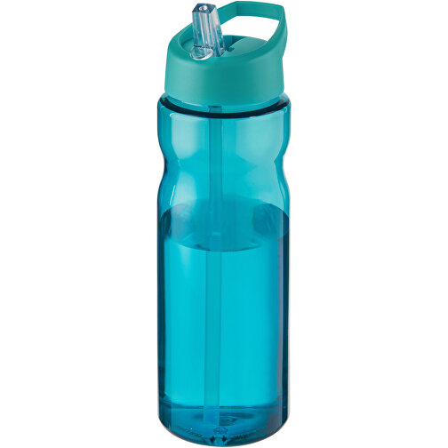 H2O Active® Base 650 Ml Sportflasche Mit Ausgussdeckel , aquablau, PET Kunststoff, 72% PP Kunststoff, 17% SAN Kunststoff, 11% PE Kunststoff, 21,80cm (Höhe), Bild 1