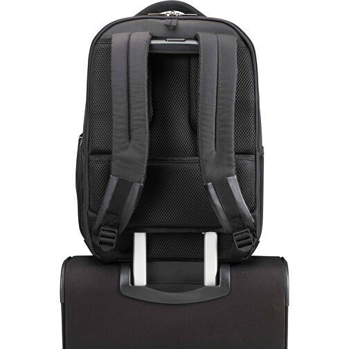 Samsonite - Vectura Evo - Laptop Backpack 15,6' , Samsonite, black, 95% POLYESTER + 5% PU, 30,00cm x 12,00cm x 41,00cm (Länge x Höhe x Breite), Bild 3