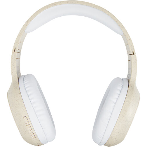 Riff Weizenstroh-Bluetooth®-Kopfhörer Mit Mikrofon , beige, 85% ABS Kunststoff, 15% Weizenstroh, 18,50cm x 7,50cm x 17,50cm (Länge x Höhe x Breite), Bild 5