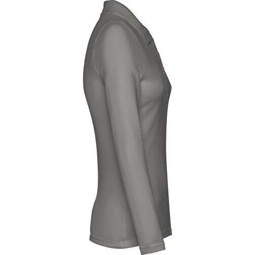 THC BERN WOMEN. Damen Langarm-Poloshirt , grau, 100% Baumwolle, S, 62,00cm x 40,00cm (Länge x Breite), Bild 3