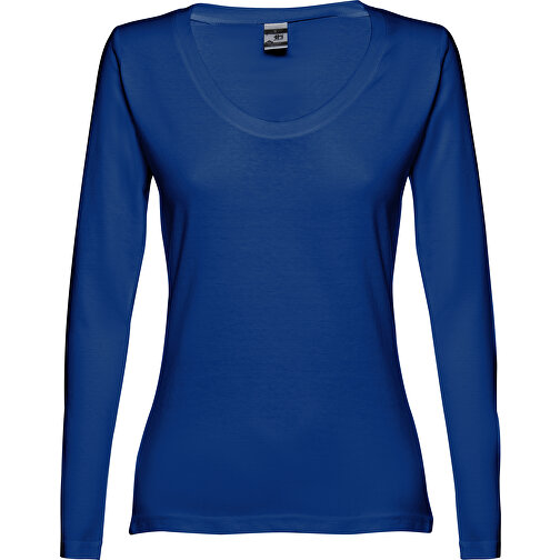 THC BUCHAREST WOMEN. Langärmeliges Tailliertes T-Shirt Für Frauen Aus Baumwolle , königsblau, 100% Baumwolle, XXL, 69,00cm x 50,00cm (Länge x Breite), Bild 1