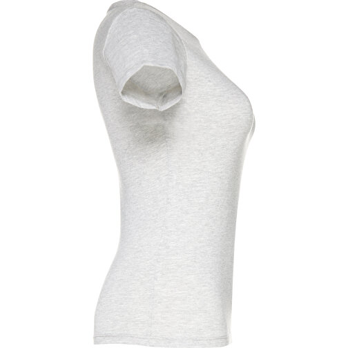 THC SOFIA. Tailliertes Damen-T-Shirt , weiß melliert, 100% Baumwolle, L, 64,00cm x 47,00cm (Länge x Breite), Bild 3