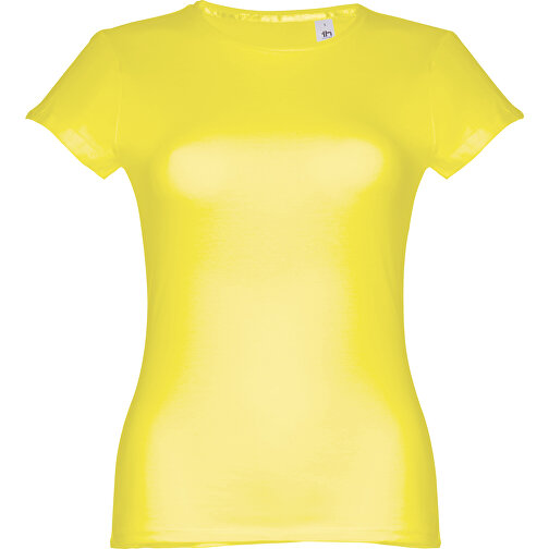 THC SOFIA. Tailliertes Damen-T-Shirt , zitronengelb, 100% Baumwolle, L, 64,00cm x 47,00cm (Länge x Breite), Bild 1