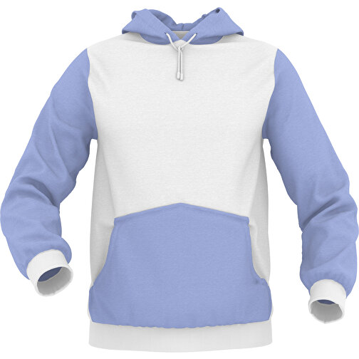 Hoodie Urban - Inkl. Individueller Gestaltung , pastellblau, 70% Baumwolle, 30 % Polyester, L, , Bild 1