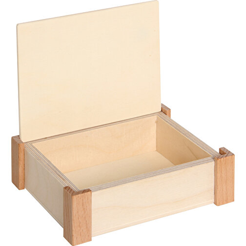 Caja 15x12x4,3 cm con molduras de esquina de madera de haya, Imagen 2