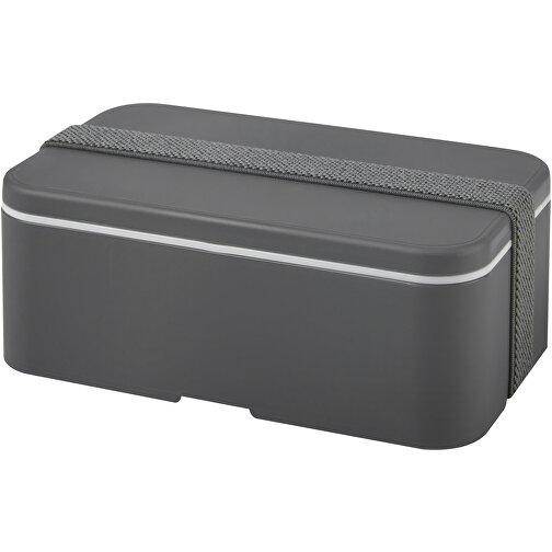 MIYO Lunchbox , grau / grau, PP Kunststoff, 18,00cm x 6,00cm x 11,00cm (Länge x Höhe x Breite), Bild 1