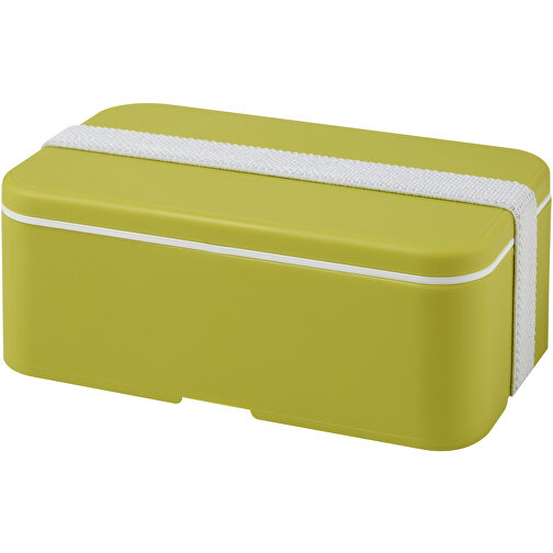 MIYO Lunchbox , limone / weiss, PP Kunststoff, 18,00cm x 6,00cm x 11,00cm (Länge x Höhe x Breite), Bild 1