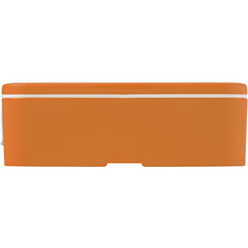 MIYO Lunchbox , orange / weiß, PP Kunststoff, 18,00cm x 6,00cm x 11,00cm (Länge x Höhe x Breite), Bild 3