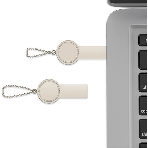 USB-Stick Orbit Metall Doming 8GB , Promo Effects MB , silber matt MB , 8 GB , Metall MB , 3 - 10 MB/s MB , 5,45cm x 0,47cm x 2,40cm (Länge x Höhe x Breite), Bild 4
