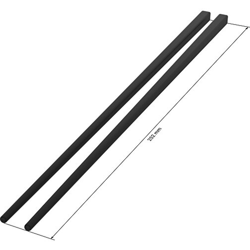 Essstäbchen, 2er Set , schwarz, Kunststoff, 25,10cm x 0,50cm (Länge x Breite), Bild 4