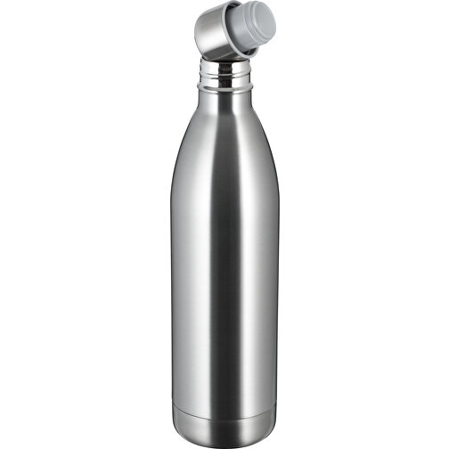 Thermotrinkflasche RETUMBLER-NIZZA XL , Retumbler, silber, Edelstahl, Kunststoff, Silikon, 303,00cm x 42,50cm x 80,00cm (Länge x Höhe x Breite), Bild 2
