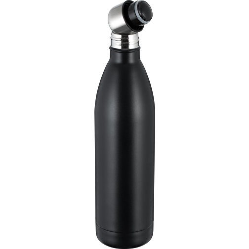 Thermotrinkflasche RETUMBLER-NIZZA XL , Retumbler, schwarz / silber, Edelstahl, Kunststoff, Silikon, 303,00cm x 42,50cm x 80,00cm (Länge x Höhe x Breite), Bild 2