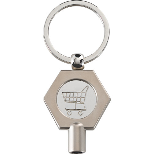Schlüsselanhänger Mit Heizungsentlüftungsschlüssel RE98-RADIATOR-KEY , Re98, mattsilber, Metall, 8,00cm x 0,90cm x 3,50cm (Länge x Höhe x Breite), Bild 1