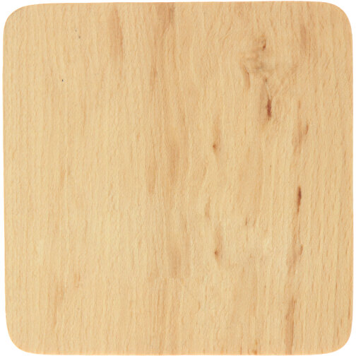 Untersetzer 'Woody' Eckig , natur, Holz, 10,00cm x 0,70cm x 10,00cm (Länge x Höhe x Breite), Bild 1