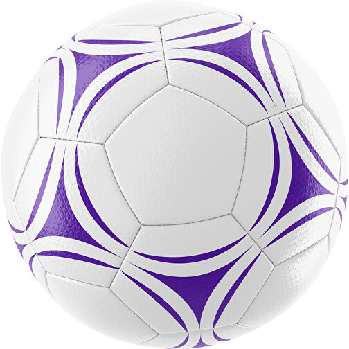 Fußball Platinum 30-Panel-Matchball - Individuell Bedruckt Und Handgenäht , weiß / violett, PU, 4-lagig, , Bild 1