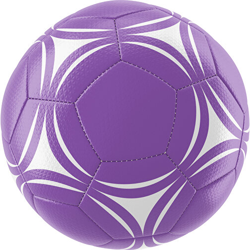 Fußball Platinum 30-Panel-Matchball - Individuell Bedruckt Und Handgenäht , lavendellila / weiß, PU, 4-lagig, , Bild 1