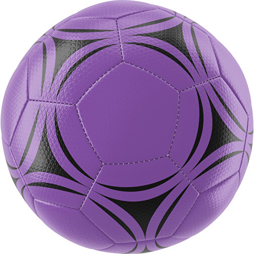 Fußball Platinum 30-Panel-Matchball - Individuell Bedruckt Und Handgenäht , lavendellila / schwarz, PU, 4-lagig, , Bild 1