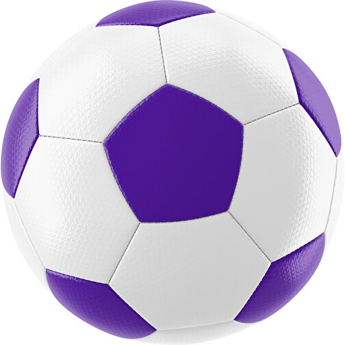Fußball Platinum 30-Panel-Matchball - Individuell Bedruckt Und Handgenäht , weiß / violett, PU, 4-lagig, , Bild 1