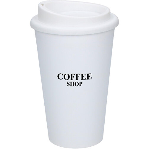 Kaffeebecher 'Premium' , rosa/weiss, Kunststoff, 15,50cm (Höhe), Bild 2