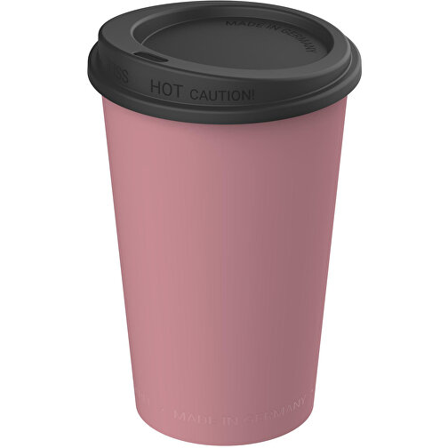 Kaffeebecher 'ToGo', 0,3 L , raffiniertes rot/schwarz, Kunststoff, 11,50cm (Höhe), Bild 1
