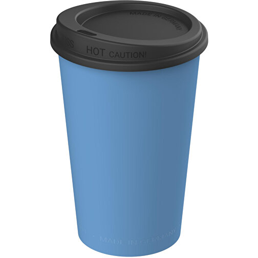 Kaffeebecher 'ToGo', 0,3 L , behagliches blau/schwarz, Kunststoff, 11,50cm (Höhe), Bild 1