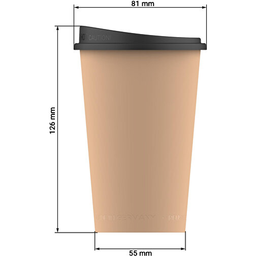 Kaffeebecher 'ToGo', 0,3 L , behagliches blau/schwarz, Kunststoff, 11,50cm (Höhe), Bild 5
