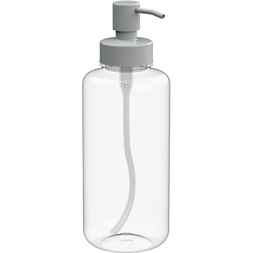 Seifenspender 'Deluxe' 1,0 L, Klar-transparent , transparent/weiß, Kunststoff, 25,50cm (Höhe), Bild 1