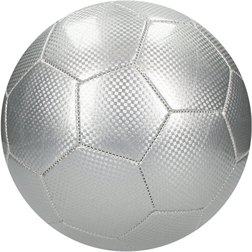 Fussball 'Carbon', Gross , silber, Kunststoff, , Bild 1