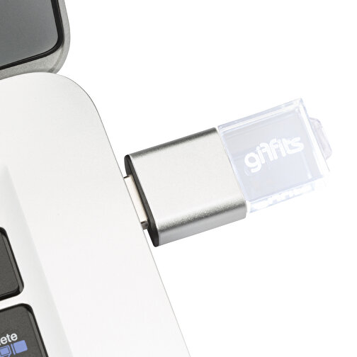 USB-Stick Clear 32GB , Promo Effects MB , schwarz MB , 32 GB , ABS MB , 3 - 10 MB/s MB , 5,30cm x 0,90cm x 2,00cm (Länge x Höhe x Breite), Bild 3