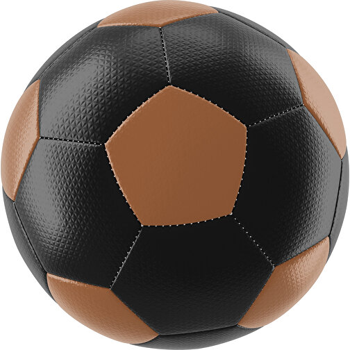 Fußball Platinum 30-Panel-Matchball - Individuell Bedruckt Und Handgenäht , schwarz / braun, PU, 4-lagig, , Bild 1