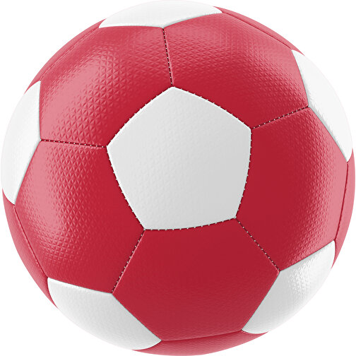 Fußball Platinum 30-Panel-Matchball - Individuell Bedruckt Und Handgenäht , dunkelrot / weiß, PU, 4-lagig, , Bild 1