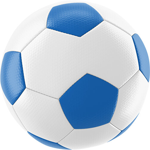 Fußball Platinum 30-Panel-Matchball - Individuell Bedruckt Und Handgenäht , weiß / kobaltblau, PU, 4-lagig, , Bild 1
