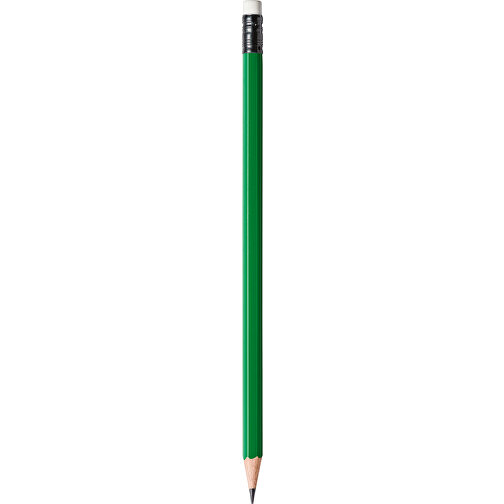STAEDTLER Bleistift Hexagonal Mit Radiertip , Staedtler, grün, Holz, 18,70cm x 0,80cm x 0,80cm (Länge x Höhe x Breite), Bild 1