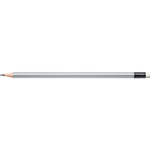 STAEDTLER Bleistift Rund Mit Radiertip , Staedtler, silber, Holz, 18,70cm x 0,80cm x 0,80cm (Länge x Höhe x Breite), Bild 3