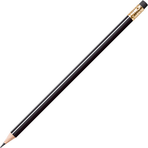 STAEDTLER Bleistift Rund Mit Radiertip , Staedtler, schwarz, Holz, 18,70cm x 0,80cm x 0,80cm (Länge x Höhe x Breite), Bild 2