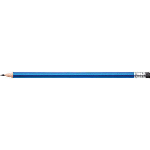 STAEDTLER Bleistift Rund Mit Radiertip , Staedtler, blau metallic, Holz, 18,70cm x 0,80cm x 0,80cm (Länge x Höhe x Breite), Bild 3