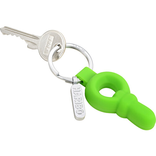 TROIKA Schlüsselanhänger HARIBO SCHNULLER , Troika, grün, Metallguss, PVC, 9,70cm x 1,20cm x 3,50cm (Länge x Höhe x Breite), Bild 3