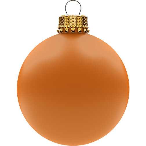 Palla ad albero di Natale media 66 mm, corona oro, opaca, Immagine 1