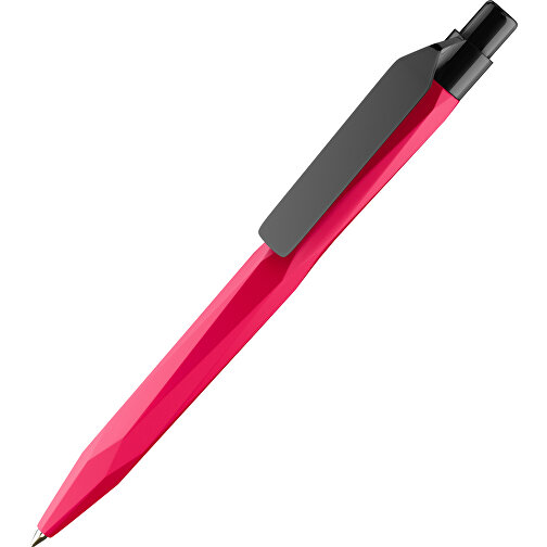 Prodir QS20 PMP-P Clip Flat Druckkugelschreiber , Prodir, rot schwarz, Kunststoff, 14,10cm x 1,60cm (Länge x Breite), Bild 1
