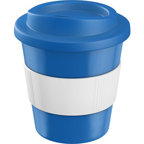 Americano® Primo 250 Ml Becher Mit Schutzring , mittelblau / mittelblau / weiss, PP-Kunststoff, Silikon, 10,00cm (Höhe), Bild 1