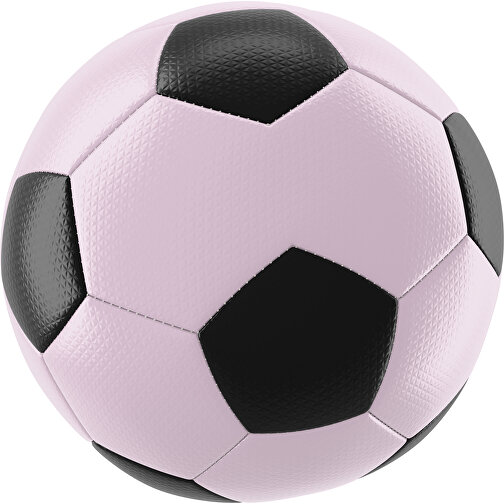 Fußball Platinum 30-Panel-Matchball - Individuell Bedruckt Und Handgenäht , zartrosa / schwarz, PU, 4-lagig, , Bild 1