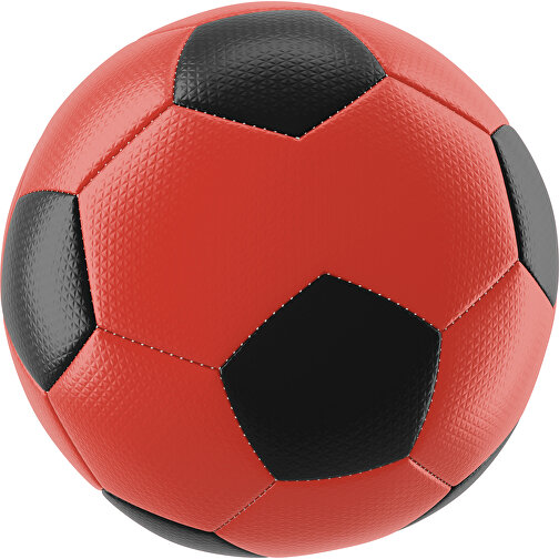 Fußball Platinum 30-Panel-Matchball - Individuell Bedruckt Und Handgenäht , rot / schwarz, PU, 4-lagig, , Bild 1