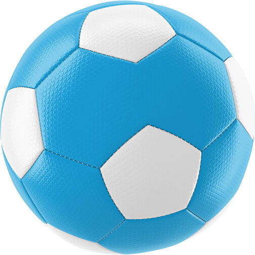 Fußball Platinum 30-Panel-Matchball - Individuell Bedruckt Und Handgenäht , himmelblau / weiß, PU, 4-lagig, , Bild 1