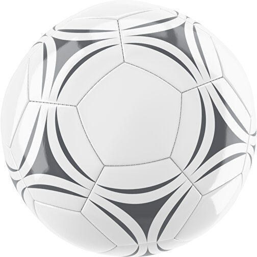 Fußball Gold 32-Panel-Promotionball - Individuell Bedruckt , weiß / dunkelgrau, PU/PVC, 3-lagig, , Bild 1