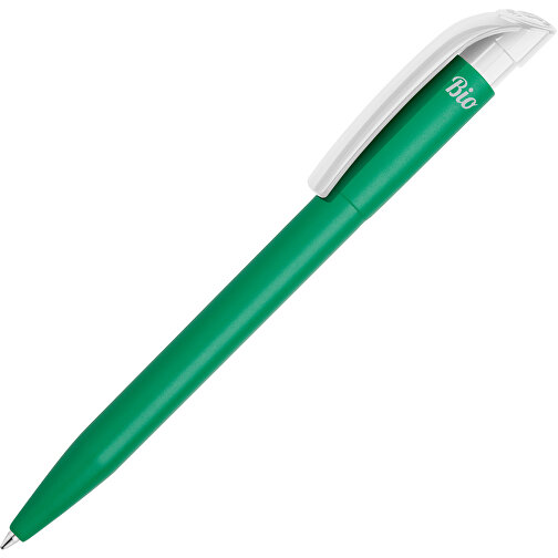Kugelschreiber S45 Bio Hardcolour , grün / weiss, PLA, 13,80cm (Länge), Bild 1
