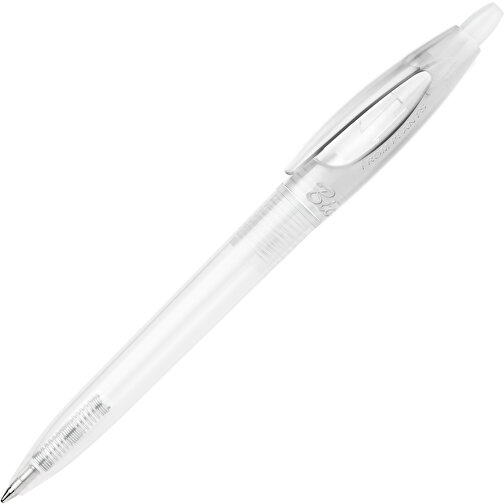 Kugelschreiber Bio-S! Clear Transparent , gefrostet weiss, PLA, 13,80cm (Länge), Bild 1