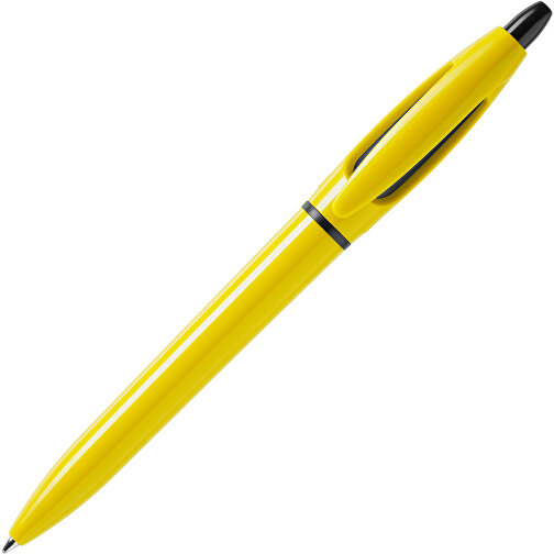 Kugelschreiber S! Extra Hardcolour , gelb / schwarz, ABS, 13,50cm (Länge), Bild 1