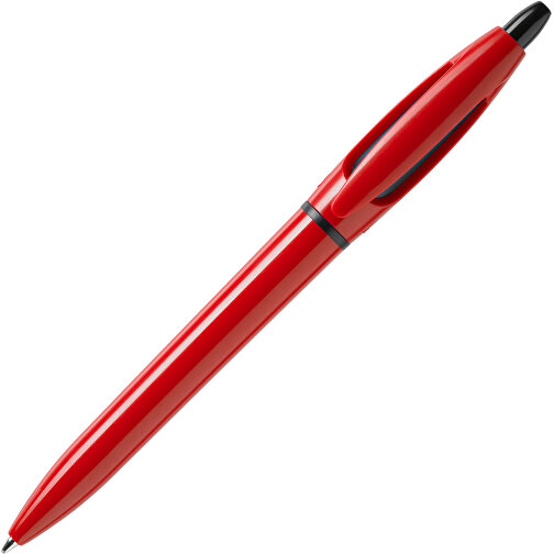 Kugelschreiber S! Extra Hardcolour , rot / schwarz, ABS, 13,50cm (Länge), Bild 1