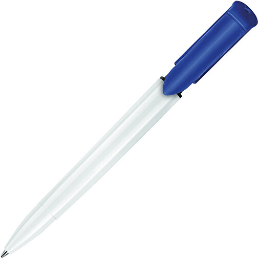 Kugelschreiber S40 Colour Hardcolour , weiß / dunkelblau, ABS, 13,90cm (Länge), Bild 1