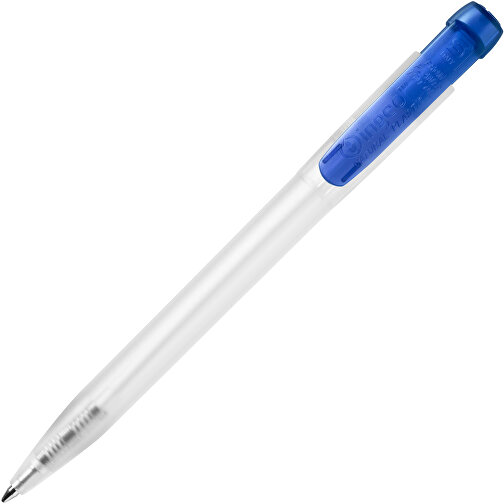 Kugelschreiber Ingeo TM Pen Clear Transparent , gefrostet blau, PLA, 13,30cm (Länge), Bild 1